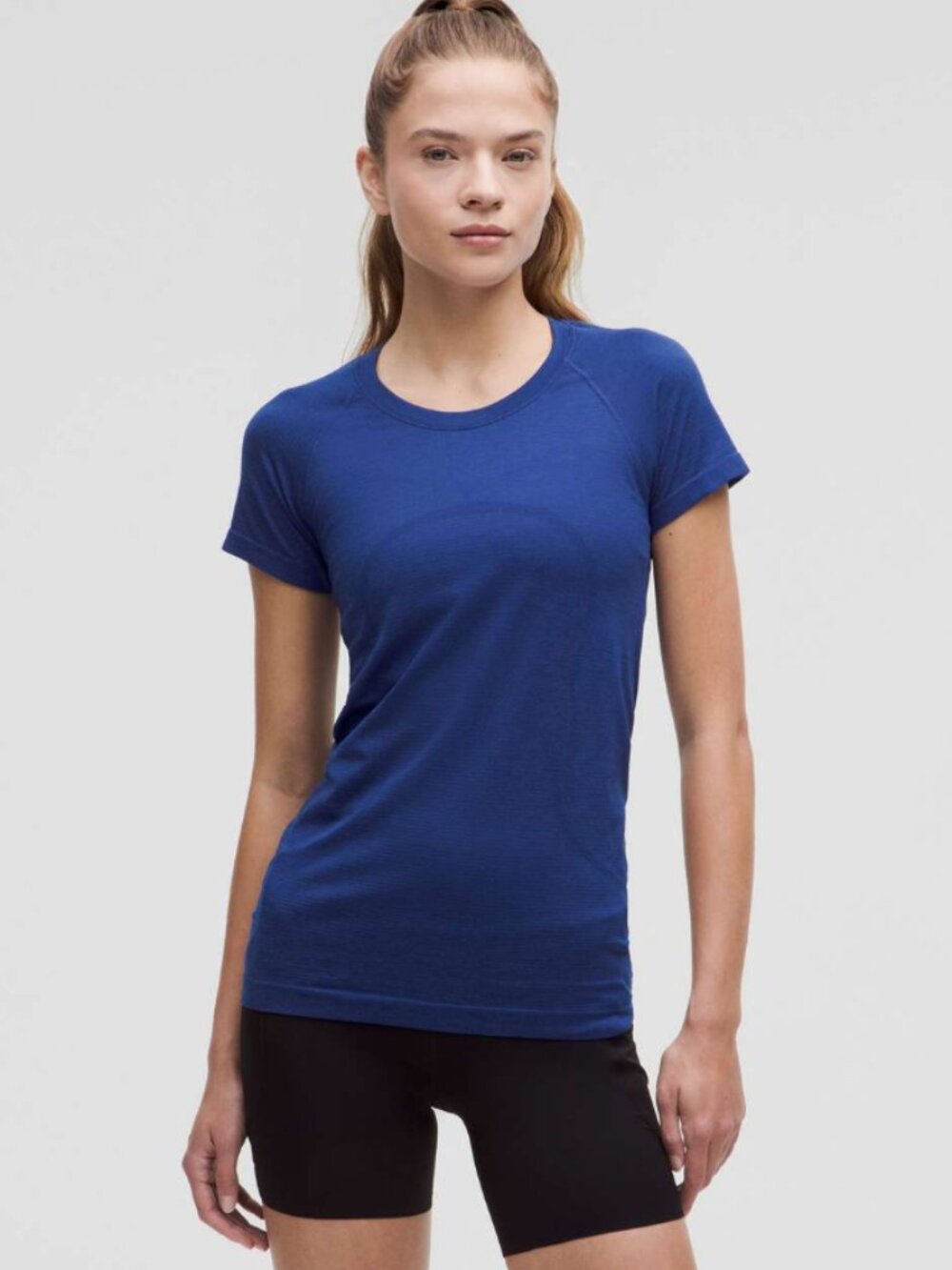 Lululemon Swiftly Tech Short-Sleeve Shirt 2.0 Hip Length Larkspur Blue Size 6